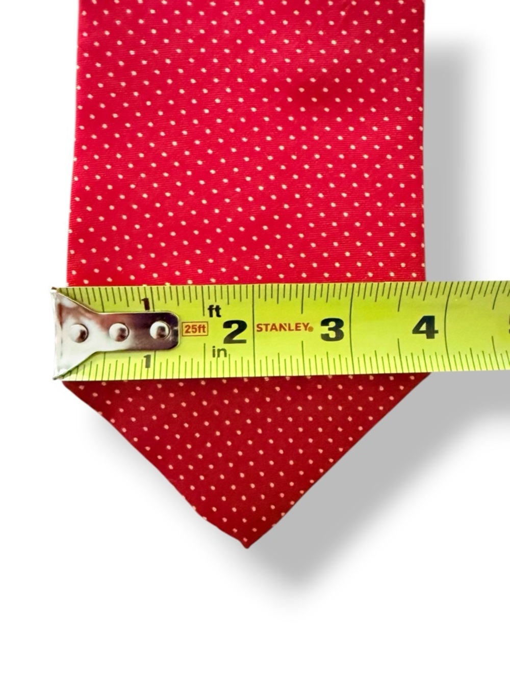 Cromley & Finch Red Polka Dot Silk Tie Vintage London Handmade - Picture 4 of 6